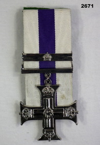 Replica Military Cross medal mounted.