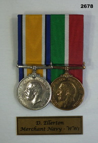 Court mounted medal set Merchant Navy WW1