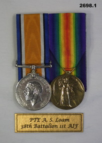 Court mounted medal set AIF WW2