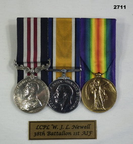 Court mounted medal set AIF WW1 MM