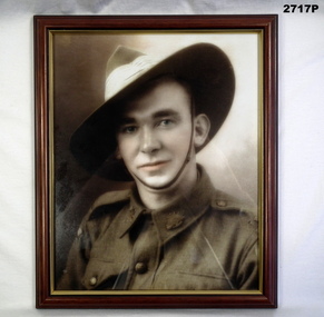 Sepia portrait photograph of a WW2 soldier.