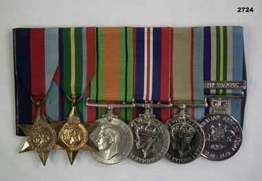 Court mounted medal set AIF WW2
