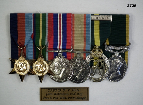 Court mounted medal set AIF WW2 efficiency