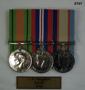 Court mounted medal set RAAF WW2