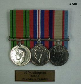 Court mounted medal set RAAF WW2