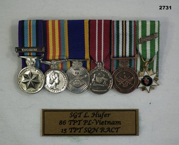 Miniature medals Vietnam and long service.