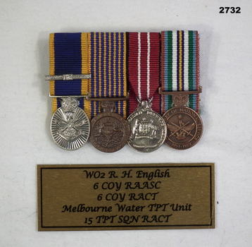 Miniature medals, Army reserve, national service
