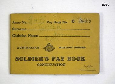 Book - BOOK, SOLDIERS PAY, 1944