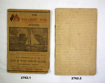 Document War chest fund and small diary.