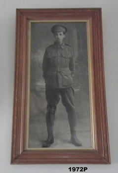 Framed Photograph of E.J. Jones 46 Bn AIF