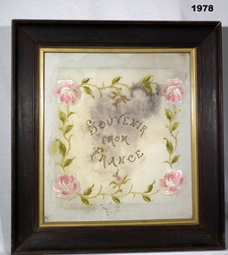 linen & cloth Souvenir of France Framed.