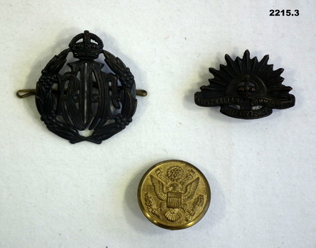 RAAF, Rising Sun Lapel and U.S uniform button.