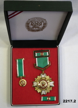 Medal presentation in its own box.