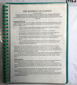 An account of the first days of the Darwin Bombings.