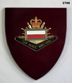 Wall plaque with colour patch 2/8th BN Association.