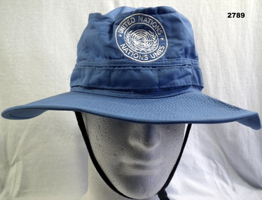 Blue United Nations Floppy hat.