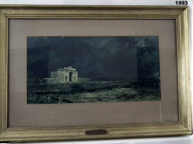 Framed print of MENIN Gate at midnight.