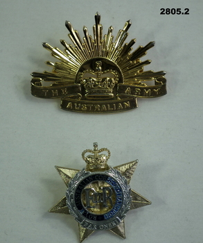 Modern Rising sun and Transport Corp badges.