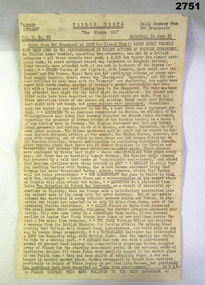 Newspaper, Tobruk Truth June 1941.