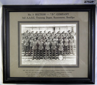 B & W photo showing a large group of soldiers.