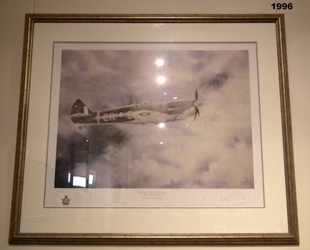 Framed print of a "Spitfire - Ace of Spades"