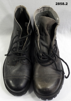 Pair of black issue AB boots.