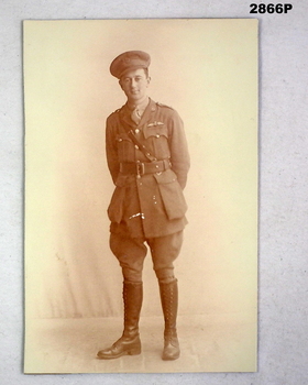 Sepia photo of a Flying Corp Officer WW1.