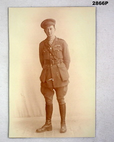 Sepia photo of a Flying Corp Officer WW1.
