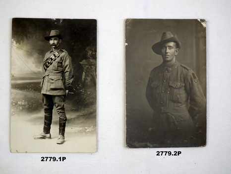 Twenty two postcard photos of soldiers WW1.