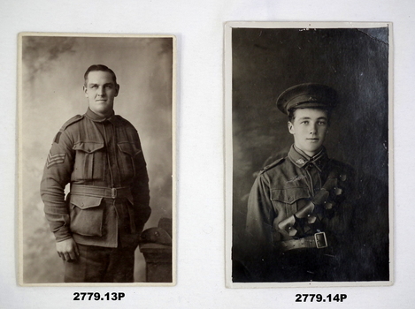 Twenty two photo postcards of soldiers WW1.