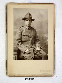 Sepia postcard of a possible NZ soldier.