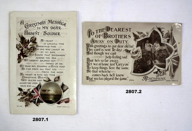 Series of six postcards and envelopes WW1.