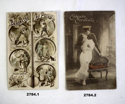 Series of 7 postcards, post card photos WW1