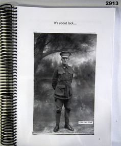 Spiral bound diary of a soldier WW1.