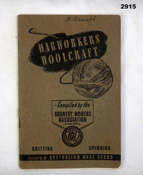 Book by the CWA on War Workers clothing.