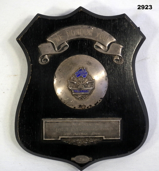 Plaque relating to the death of a soldier.