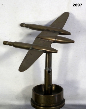 Trench art representing an aeroplane.