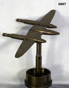 Trench art representing an aeroplane.