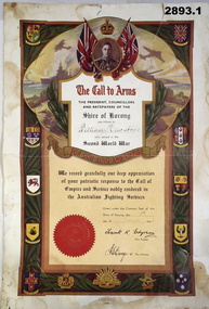 Service records and Shire certificate WW2