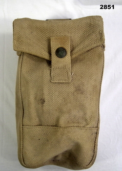 Khaki colour Basic webbing pouch.