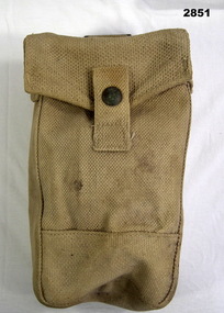 Khaki colour Basic webbing pouch.
