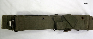 Green coloured modern style webbing belt.