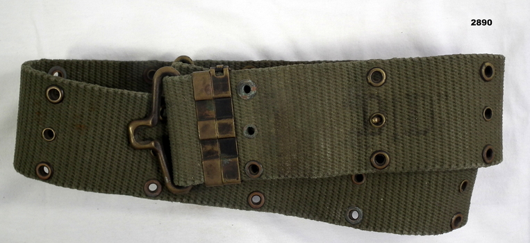 Green webbing belt for utilities