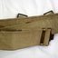 Three webbing belts, black, green, khaki.