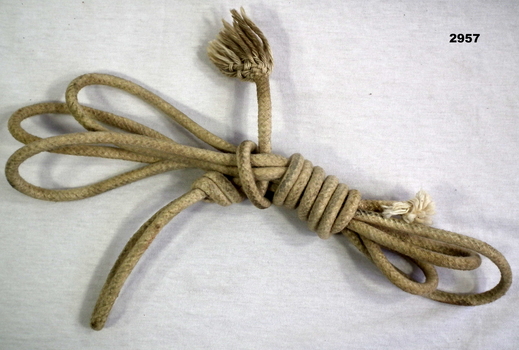 A length of white coloured rope.