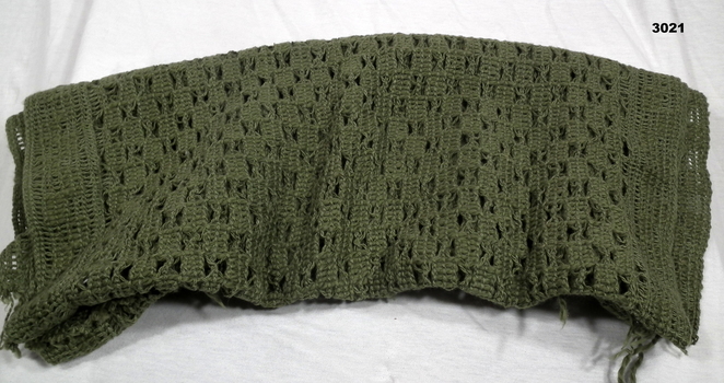 Green cloth known as sweat rag.