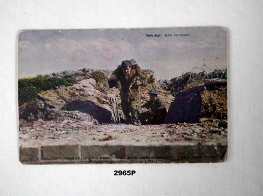 Colour enhanced post card from. WW1.