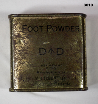 Foot powder military issue for personal