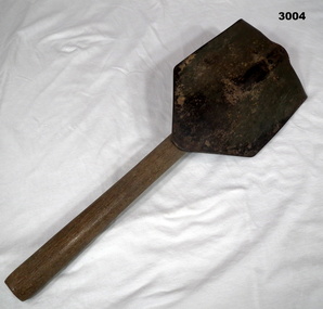 Shovel, fold down entrenching tool.