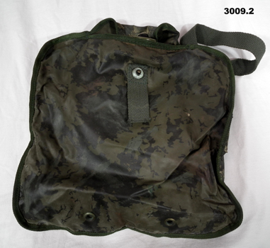 Camouflaged water bag with shoulder strap